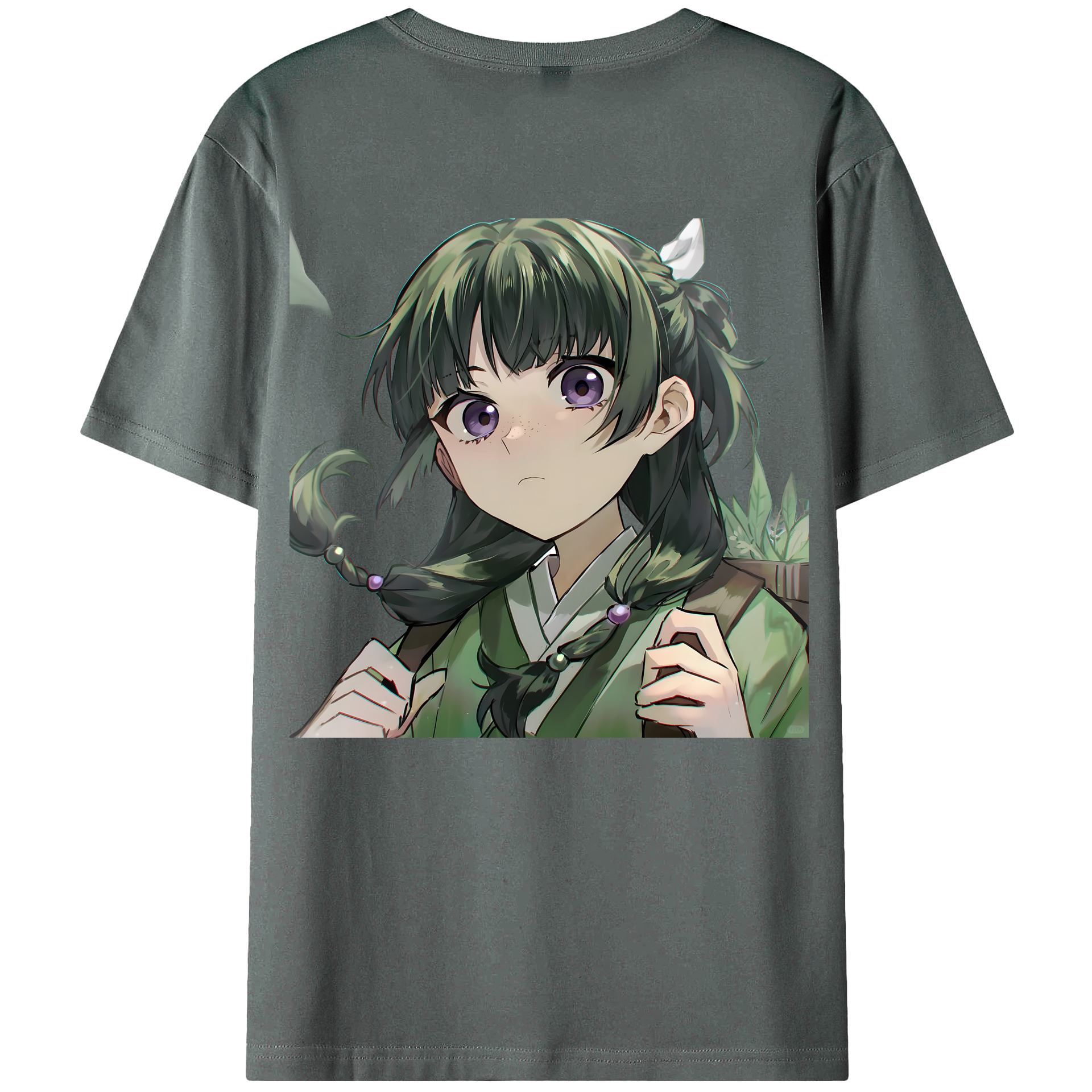 （画像用） 薬屋のひとりごと The Apothecary Diaries 綿100％ メンズ半袖Tシャツ（バックプリント） 通気性
